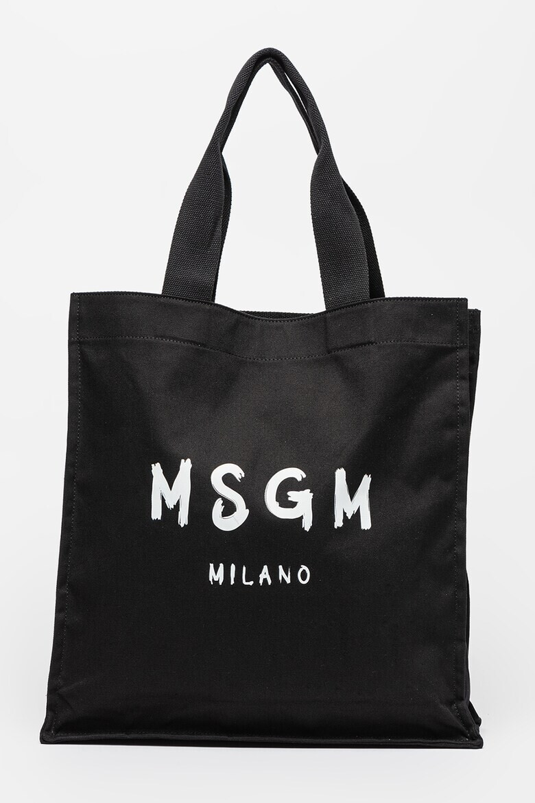 MSGM Памучна шопинг чанта с лого - Pepit.bg