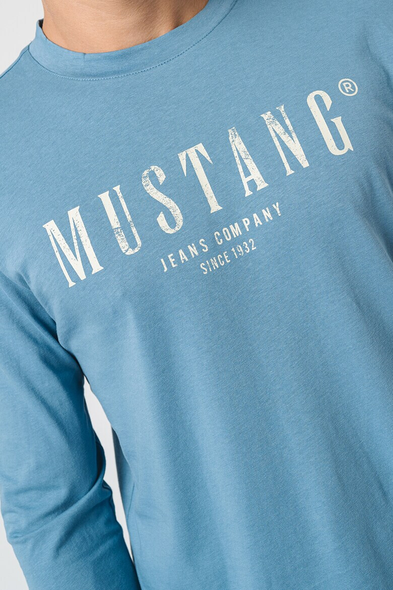 Mustang Памучна блуза с лого - Pepit.bg