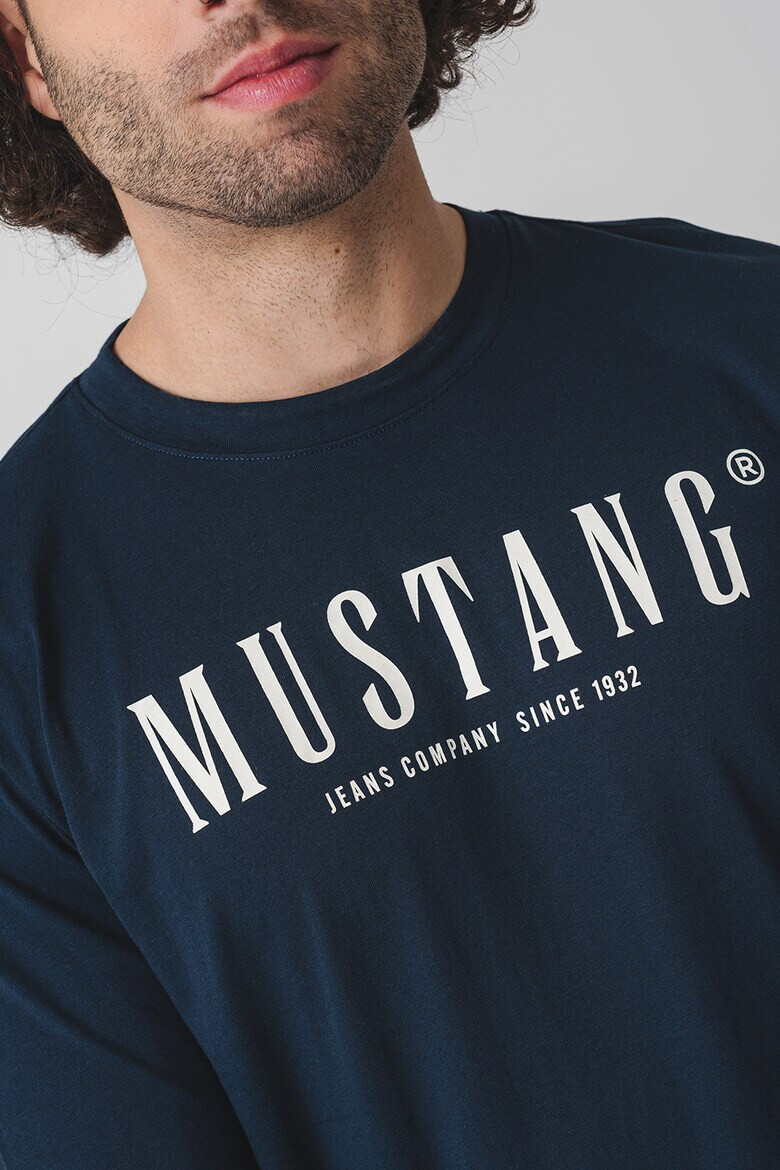 Mustang Памучна блуза с лого - Pepit.bg