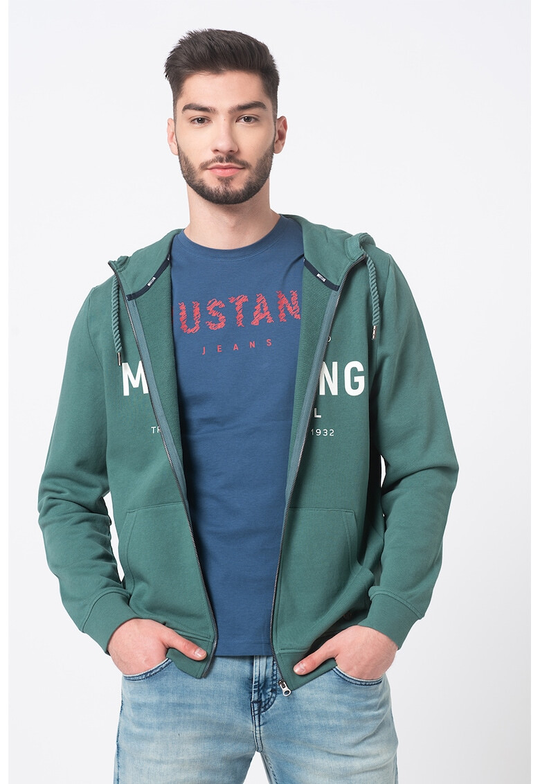 Mustang Суитшърт Brian с цип и лого - Pepit.bg