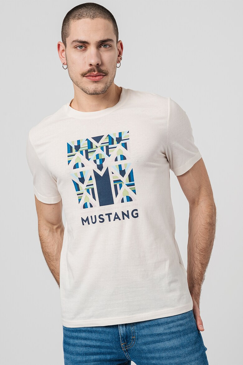 Mustang Тениска Austin с овално деколте - Pepit.bg