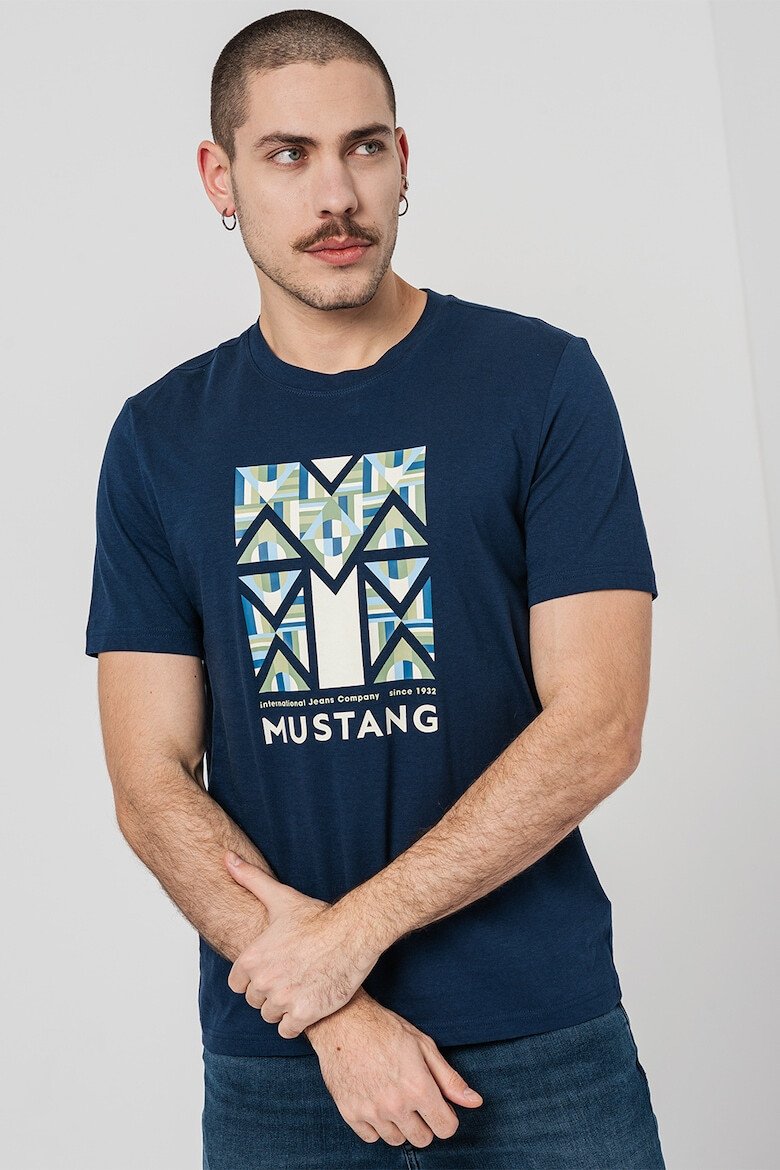 Mustang Тениска Austin с овално деколте - Pepit.bg