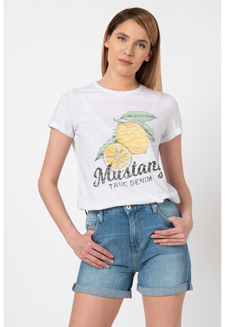 Mustang Тениска с фигурален десен - Pepit.bg