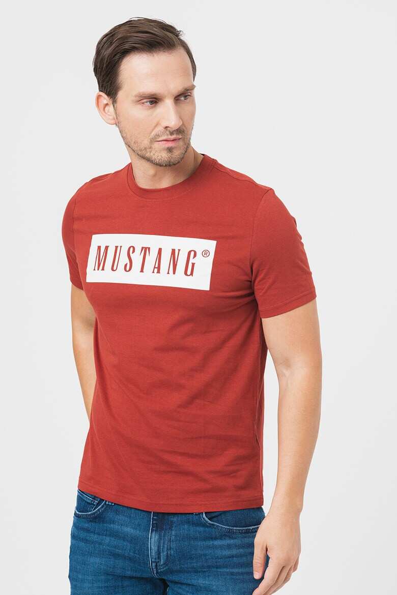 Mustang Тениска с контрастно лого - Pepit.bg