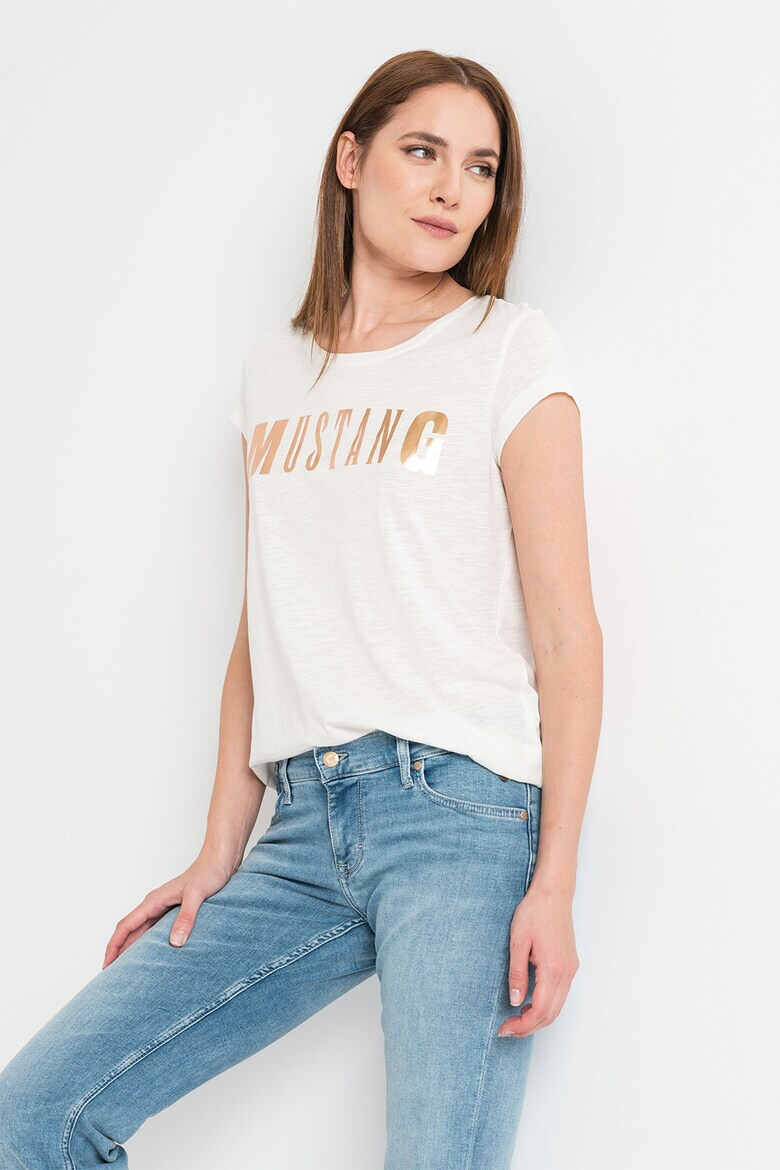 Mustang Тениска с модал Audrey с лого - Pepit.bg