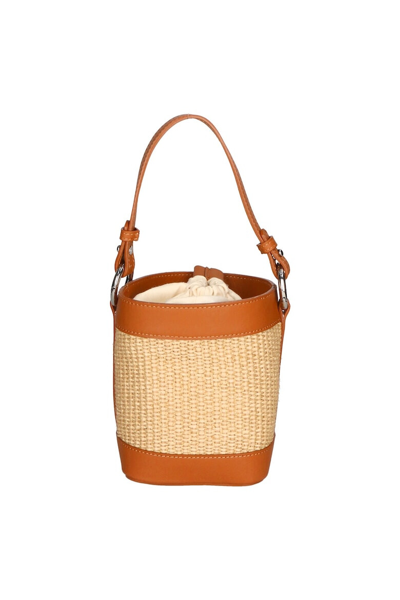 My-Best Bag Чанта с кожа - Кафяв - Pepit.bg