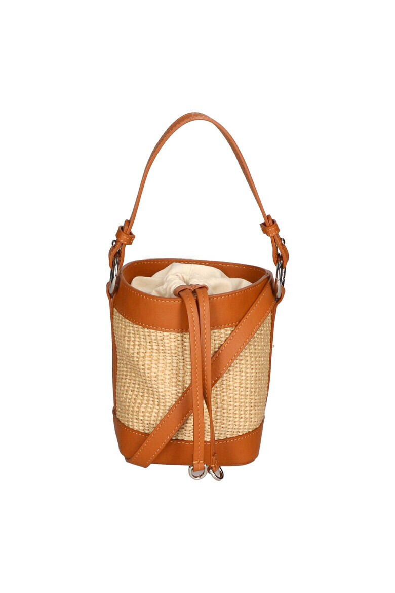 My-Best Bag Чанта с кожа - Кафяв - Pepit.bg