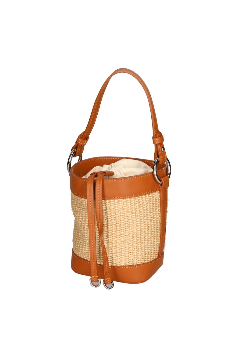 My-Best Bag Чанта с кожа - Кафяв - Pepit.bg