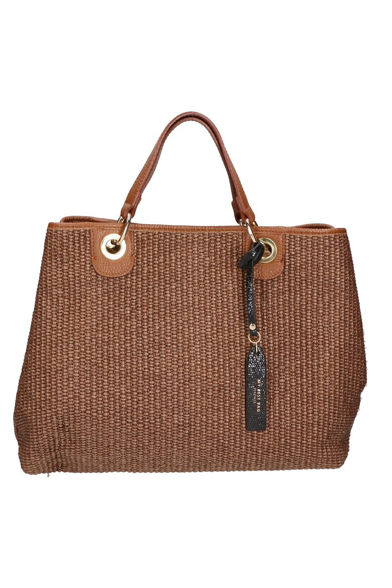 My-Best Bag Шопинг чанта с кожени презрамки - Pepit.bg