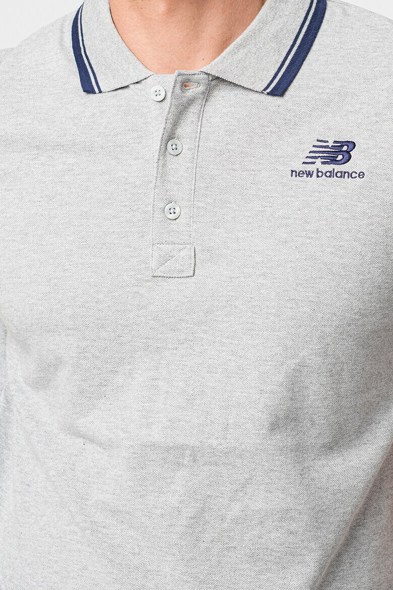 New Balance Balance Тениска Classic с контрастна яка - Pepit.bg