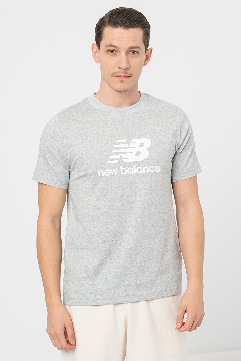 New Balance Тениска с овално деколте и лого - Pepit.bg