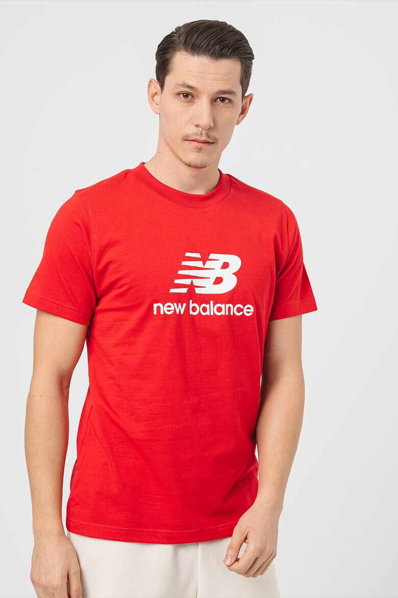 New Balance Тениска с овално деколте и лого - Pepit.bg