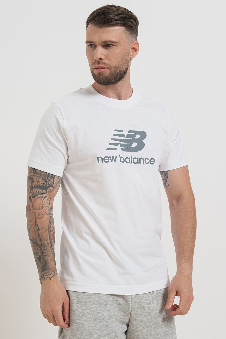 New Balance Тениска с овално деколте и лого - Pepit.bg