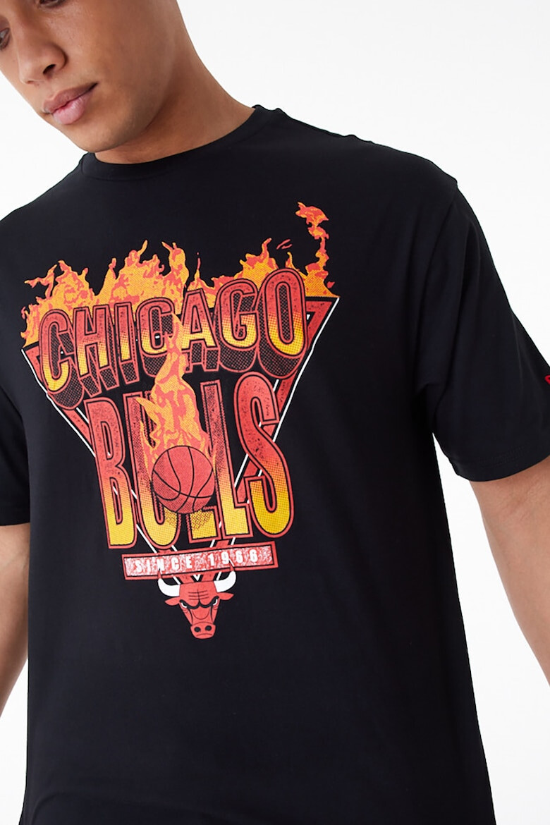 New Era Памучна тениска с щампа на Chicago Bulls - Pepit.bg