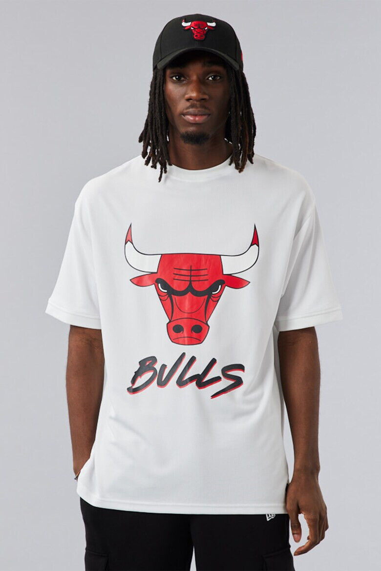 New Era Тениска Chicago Bulls NBA Script с овално деколте - Pepit.bg