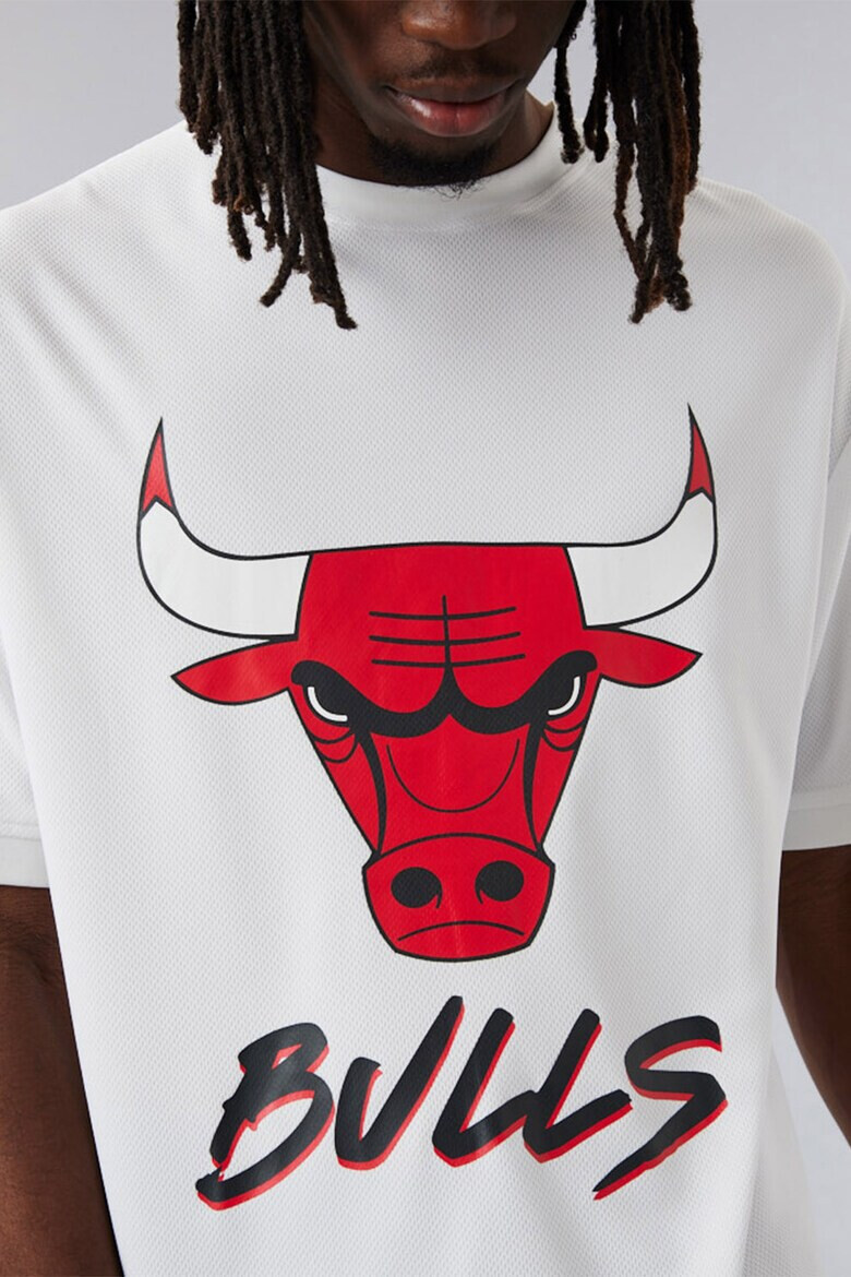 New Era Тениска Chicago Bulls NBA Script с овално деколте - Pepit.bg