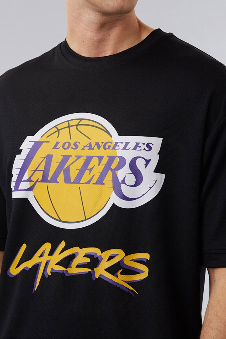 New Era Тениска LA Lakers NBA Script с овално деколте - Pepit.bg