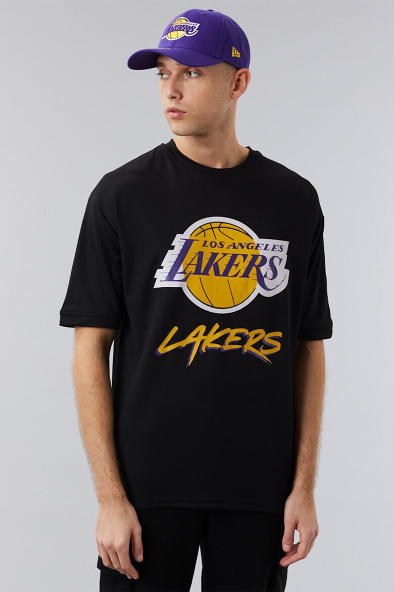 New Era Тениска LA Lakers NBA Script с овално деколте - Pepit.bg