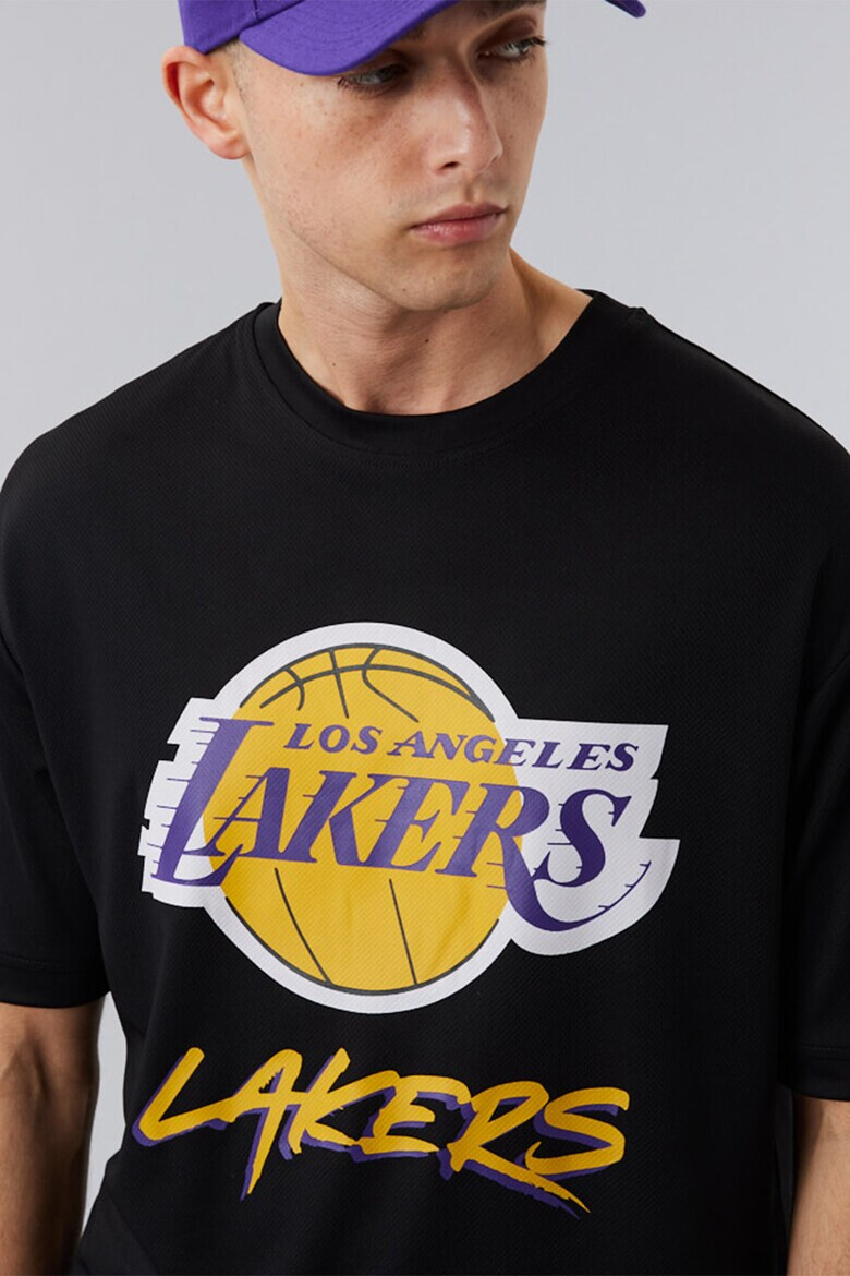 New Era Тениска LA Lakers NBA Script с овално деколте - Pepit.bg