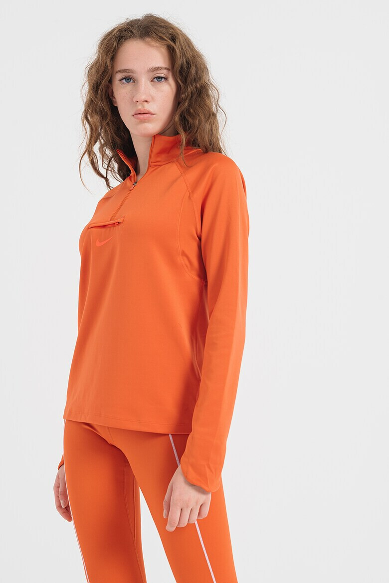 Nike Блуза за бягане Element с къс цип и Dri-Fit - Pepit.bg