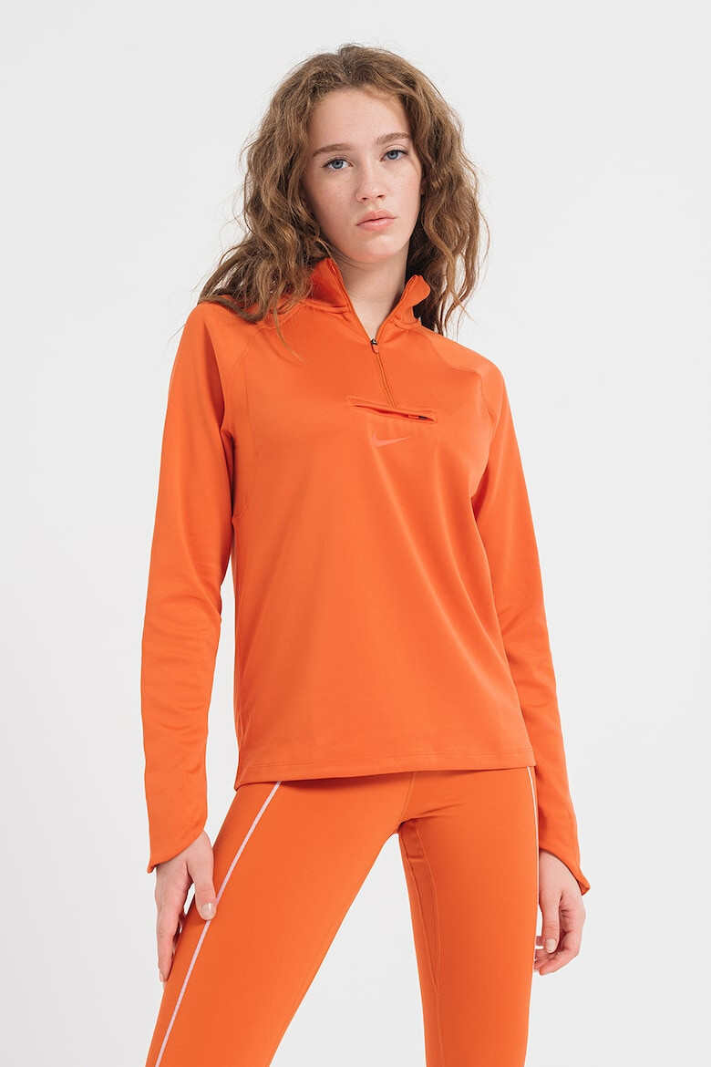 Nike Блуза за бягане Element с къс цип и Dri-Fit - Pepit.bg
