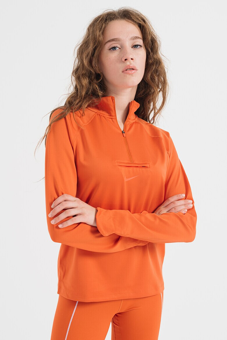 Nike Блуза за бягане Element с къс цип и Dri-Fit - Pepit.bg