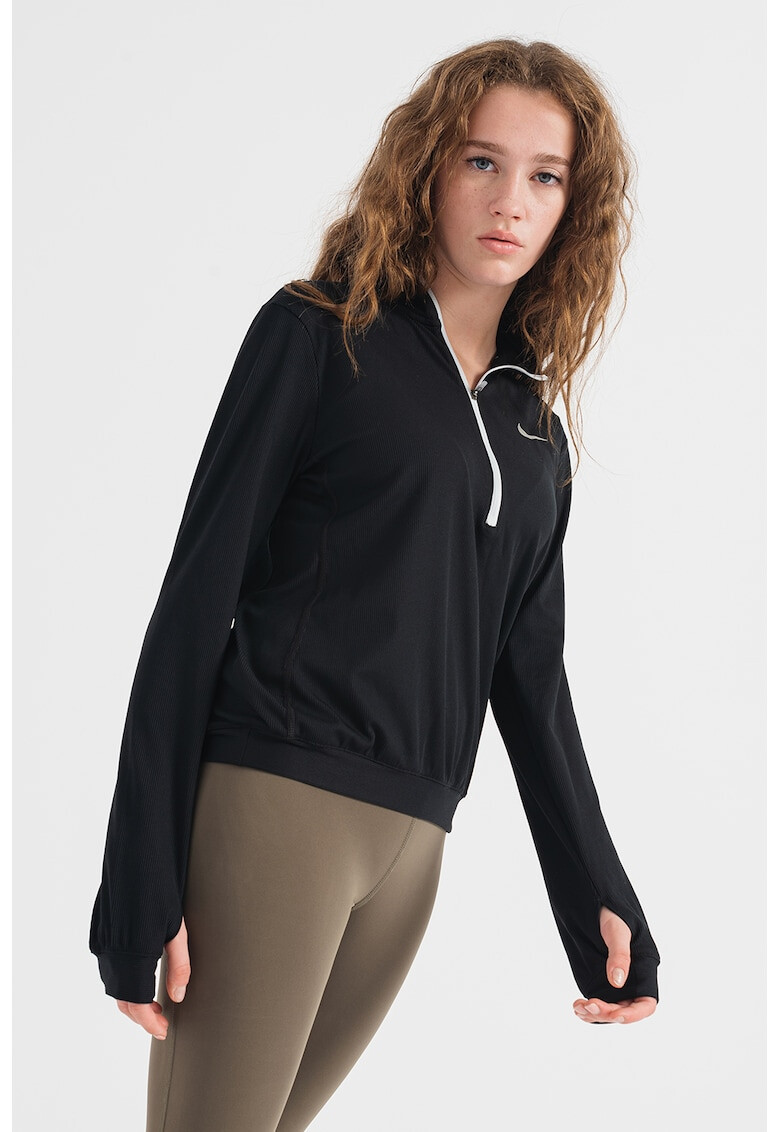 Nike Блуза за бягане Element с Dri-Fit и къс цип - Pepit.bg