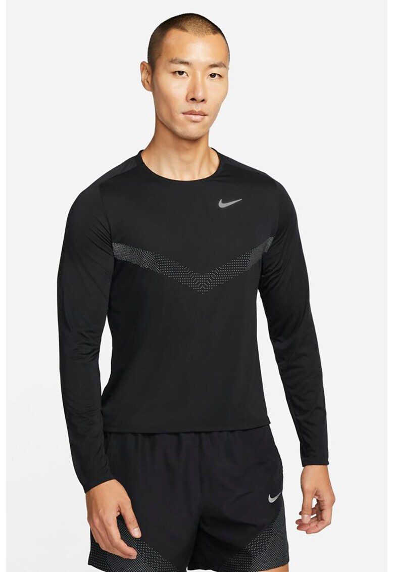 Nike Блуза за бягане с Dri-Fit и лого - Pepit.bg