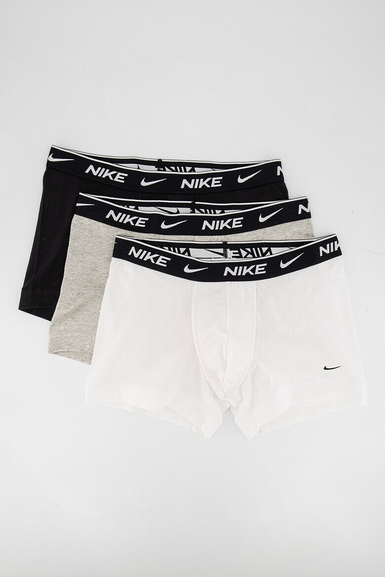 Nike Боксерки с лого - 3 чифта - Бял/Черен/Сив - Pepit.bg
