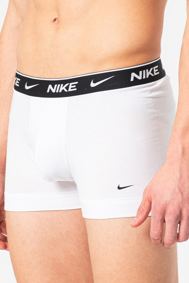 Nike Боксерки с лого - 3 чифта - Бял/Черен/Сив - Pepit.bg