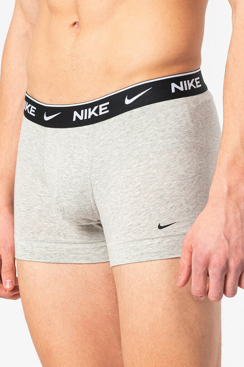 Nike Боксерки с лого - 3 чифта - Бял/Черен/Сив - Pepit.bg