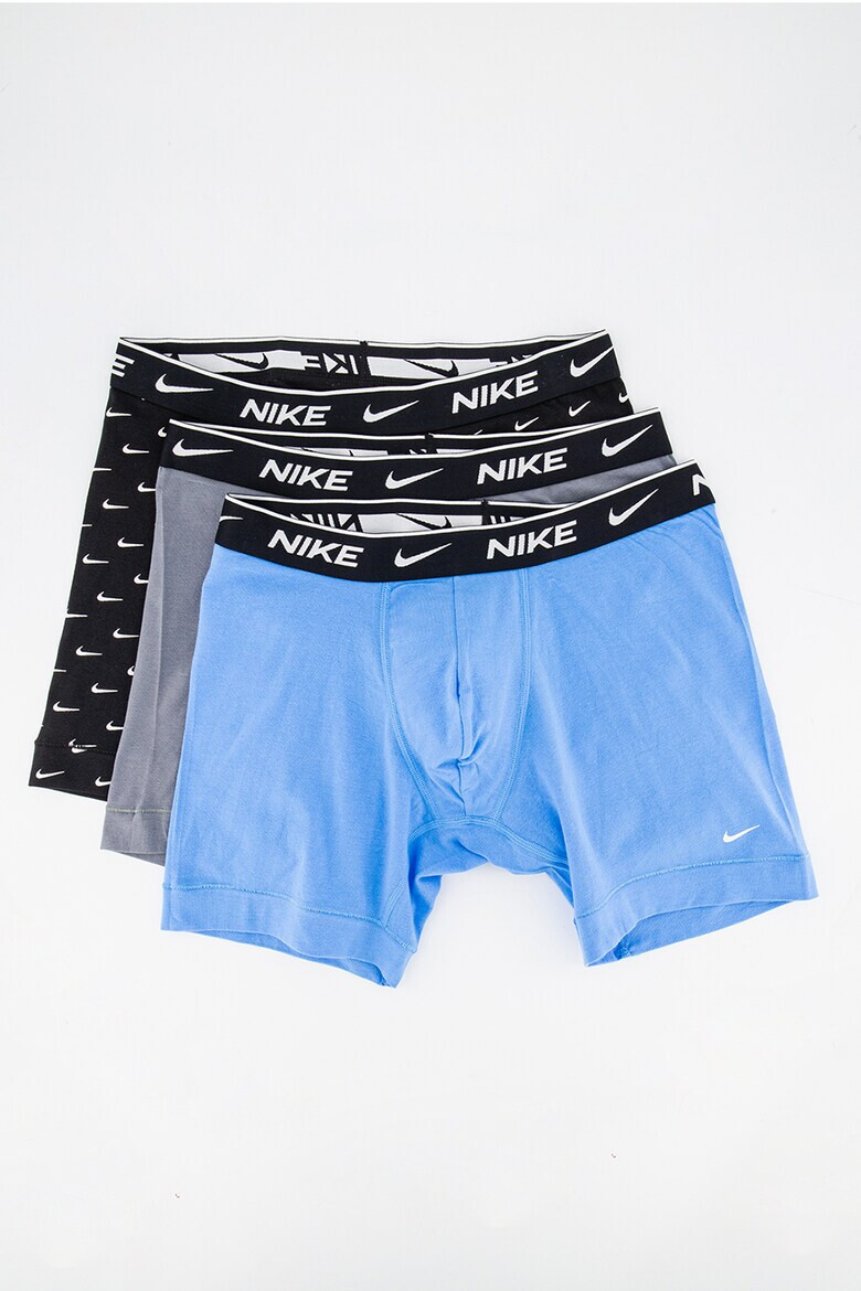 Nike Боксерки с лого - 3 чифта - Зелен/Черен/Син - Pepit.bg