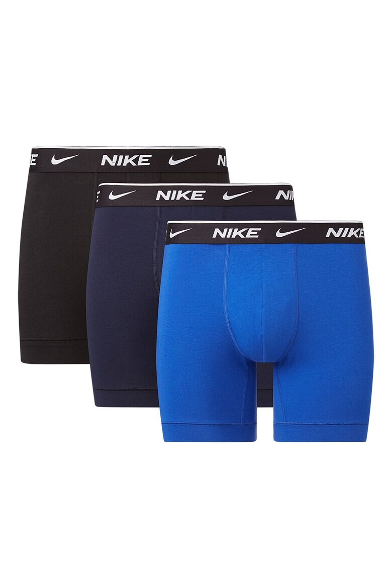 Nike Боксерки с лого - 3 чифта - Черен/Тъмносин - Pepit.bg