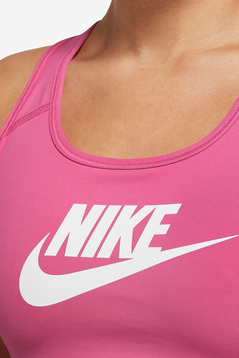 Nike Фитнес бюстие Swoosh с лого и Dri-FIT - Pepit.bg