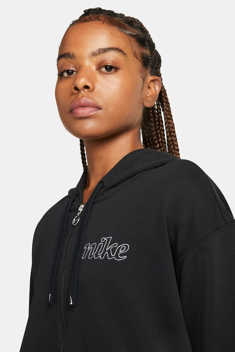 Nike Фитнес худи с цип и лого - Pepit.bg