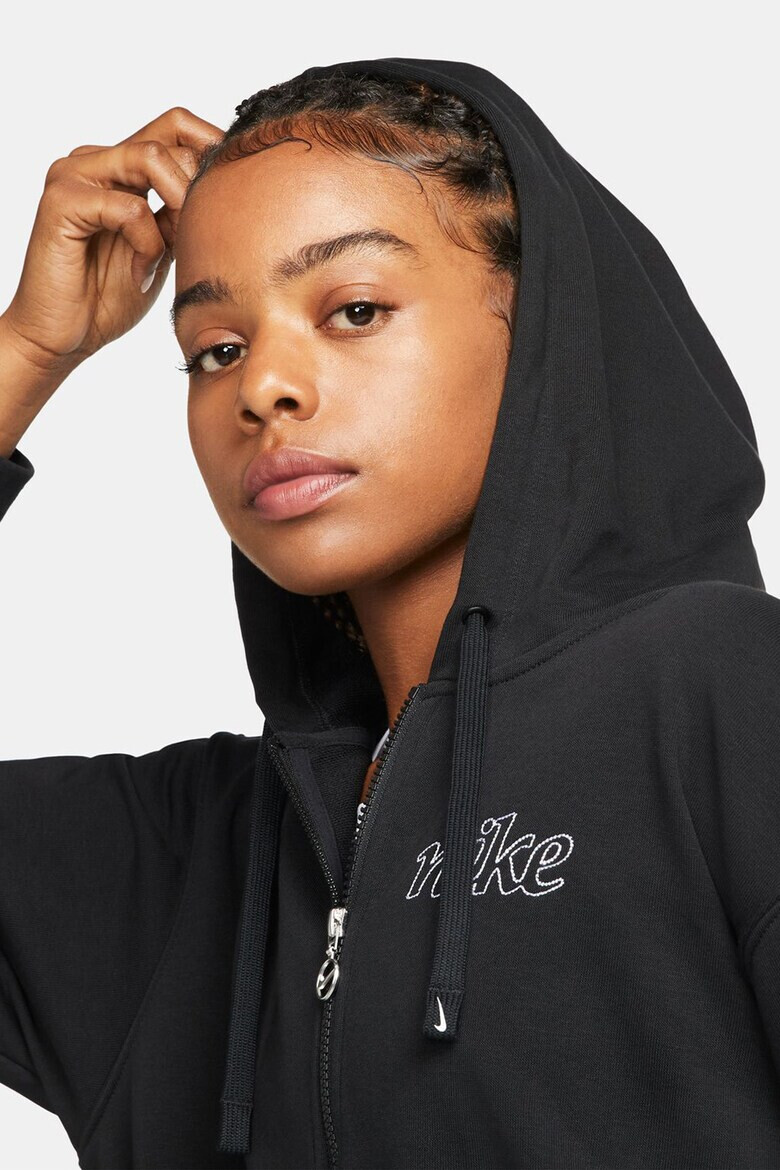 Nike Фитнес худи с цип и лого - Pepit.bg
