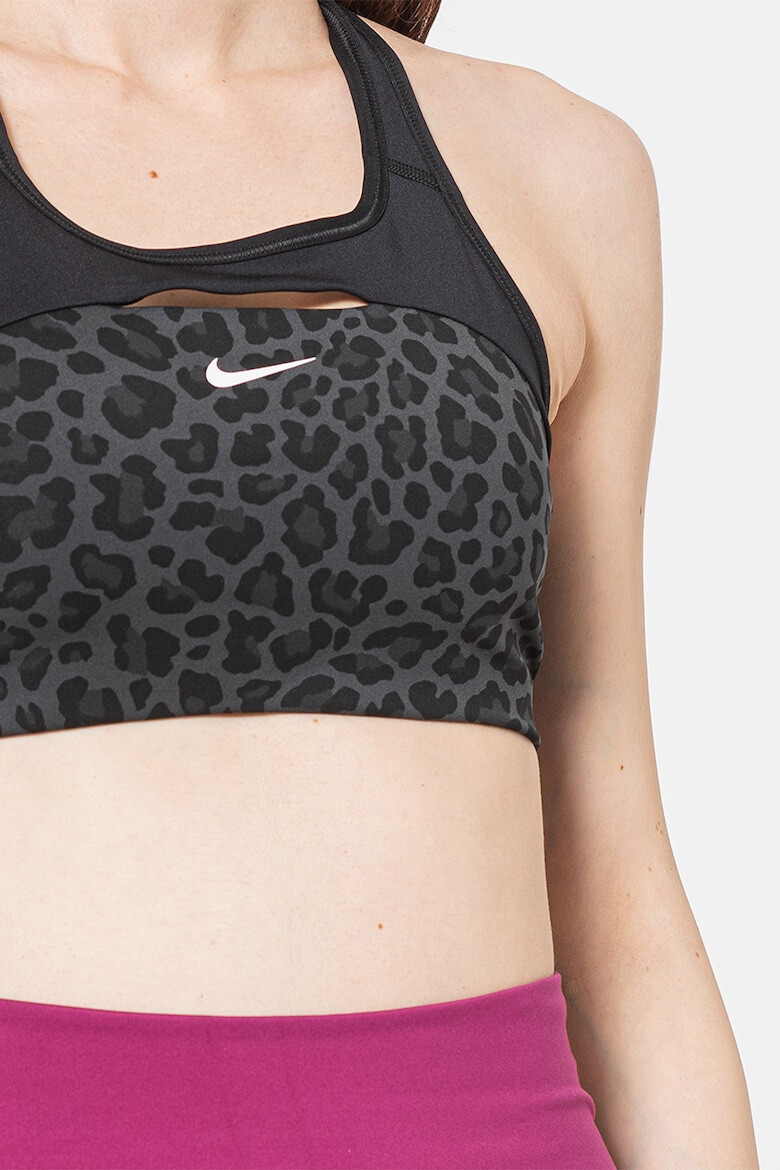 Nike Фитнес сутиен Swoosh с Dri-Fit без подплънки - Pepit.bg