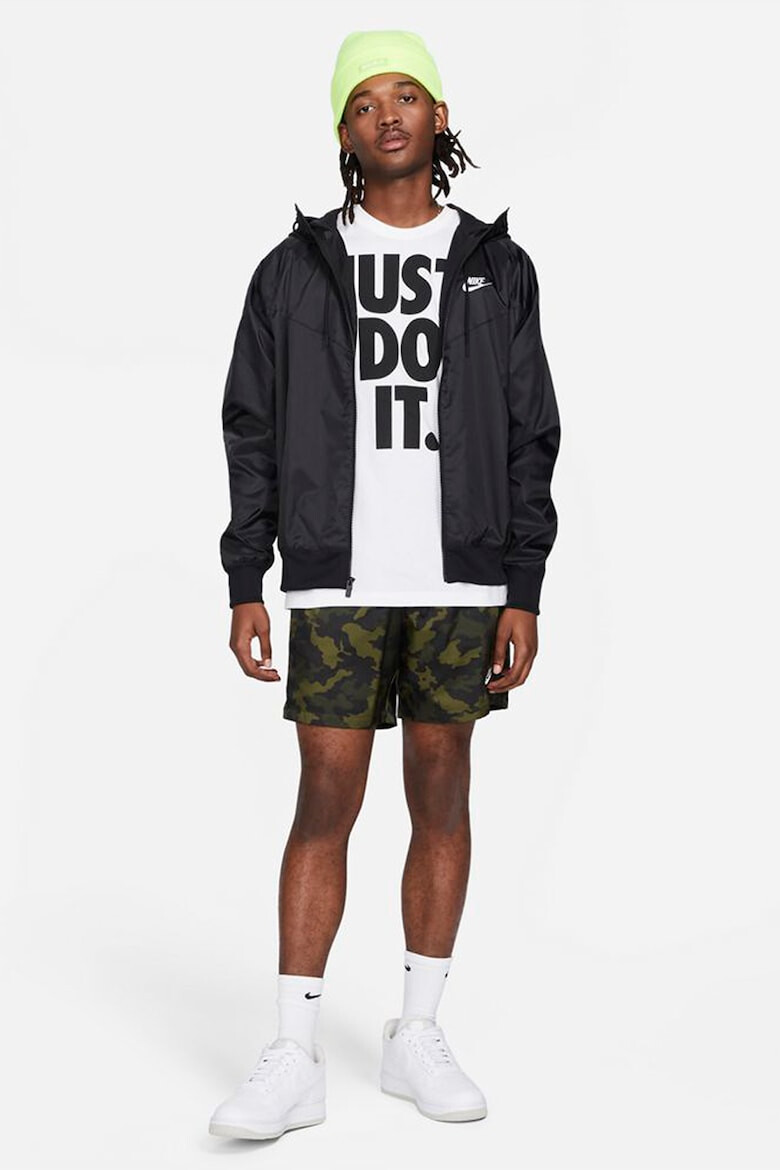 Nike Яке Windrunner с качулка и контрасти - Черен - Pepit.bg
