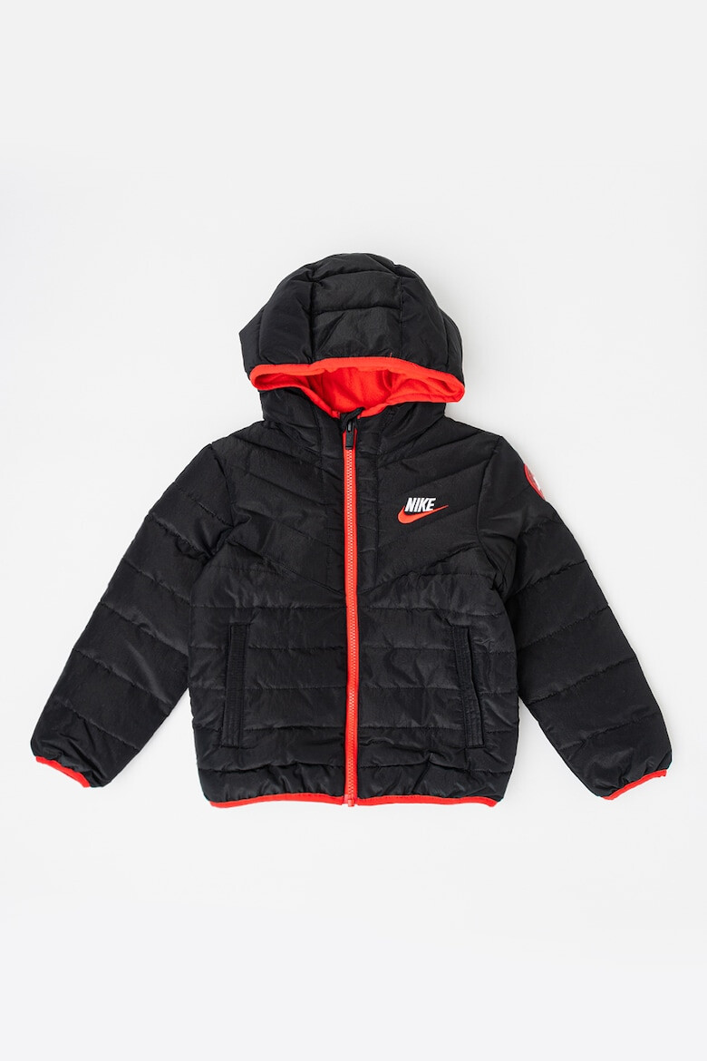 Nike Капитонирано яке с лого - Черен - Pepit.bg