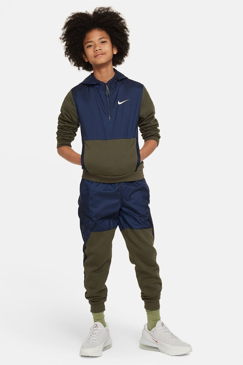 Nike Худи с къс цип и джоб кенгуру - Pepit.bg