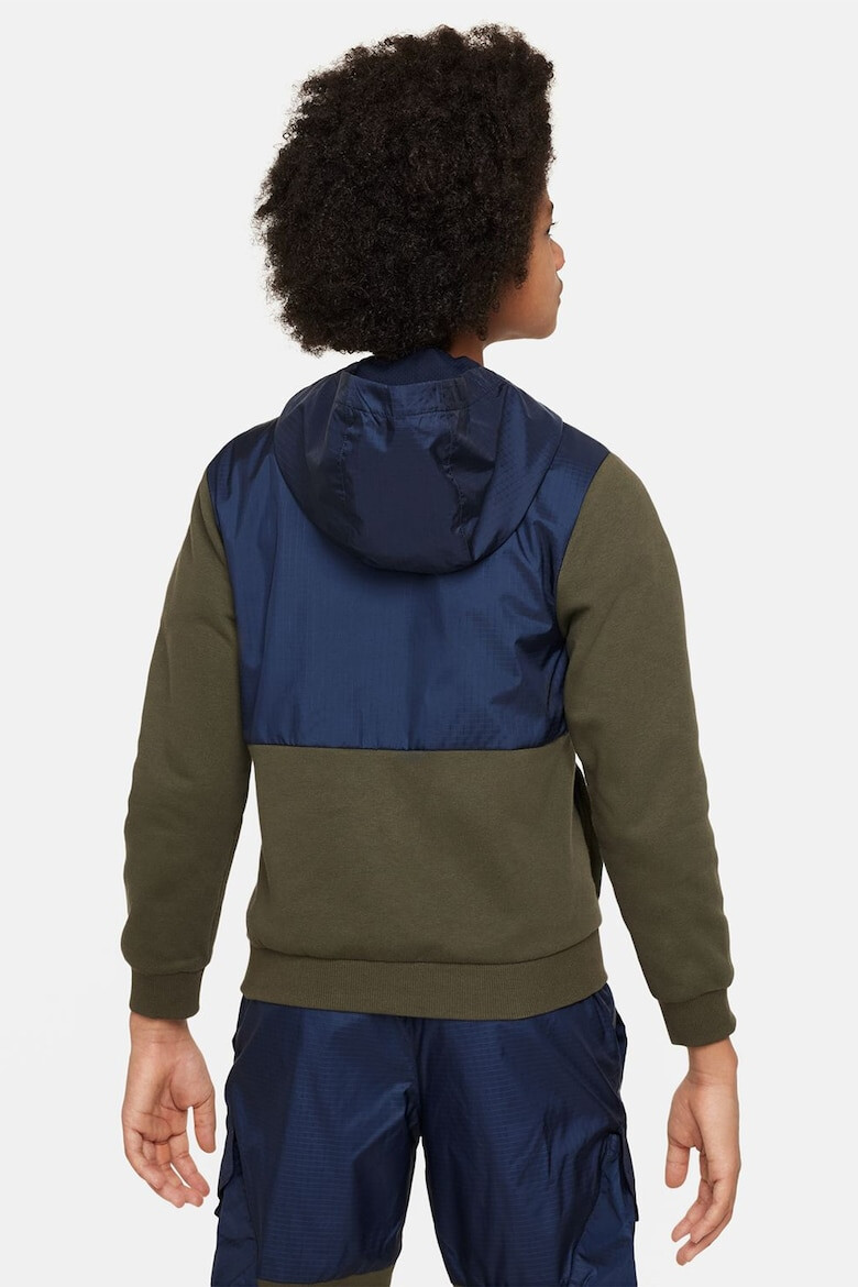 Nike Худи с къс цип и джоб кенгуру - Pepit.bg