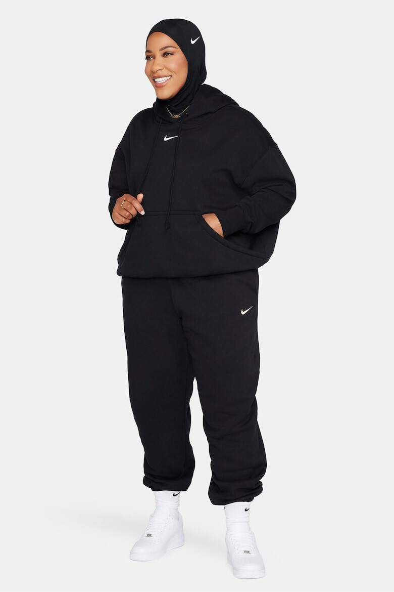 Nike Уголемено худи Phoenix с джоб кенгуру - Черен - Pepit.bg