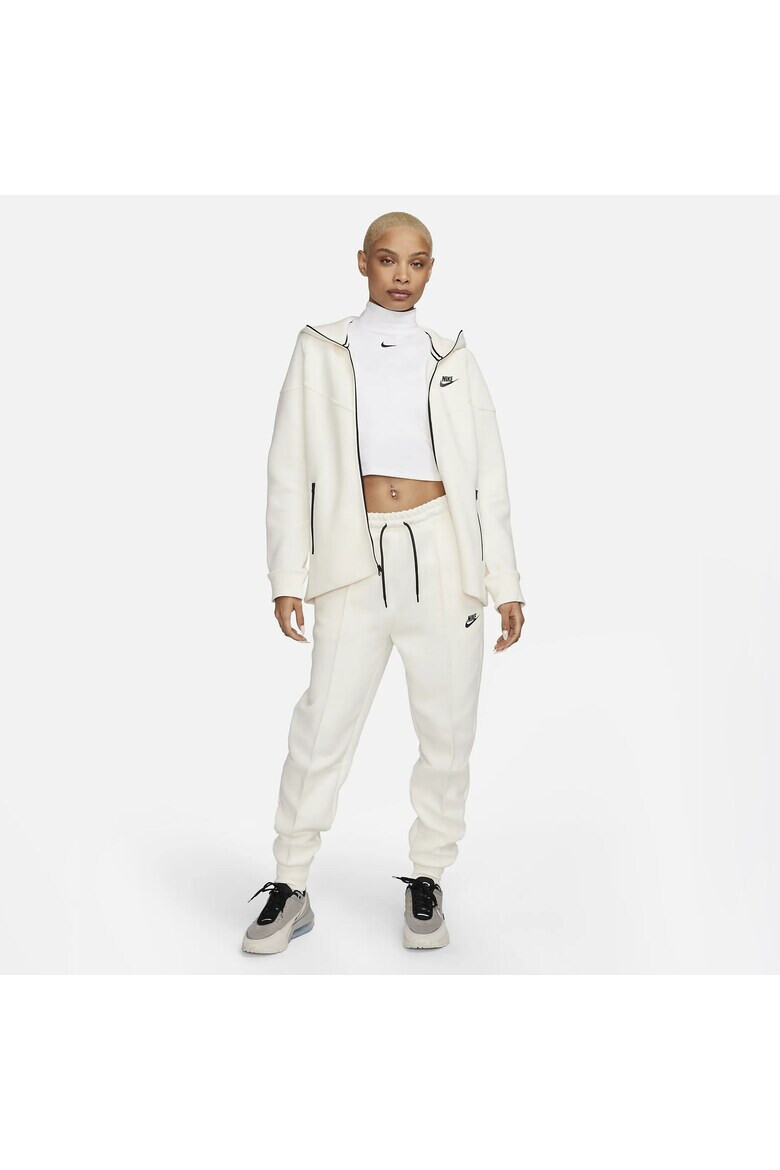 Nike Худи с памук с цип - Бял - Pepit.bg