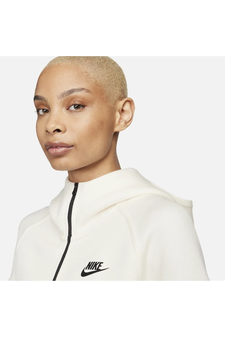 Nike Худи с памук с цип - Бял - Pepit.bg