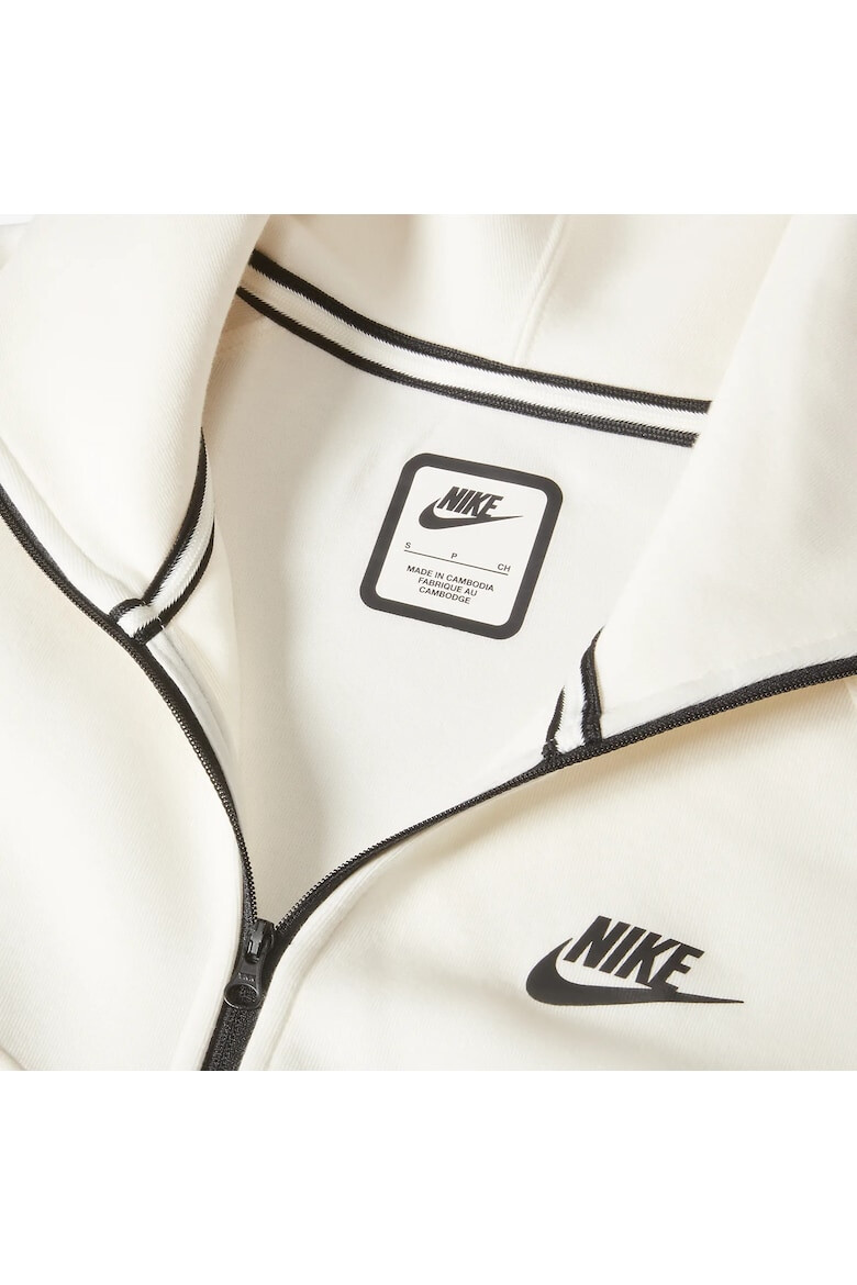 Nike Худи с памук с цип - Бял - Pepit.bg