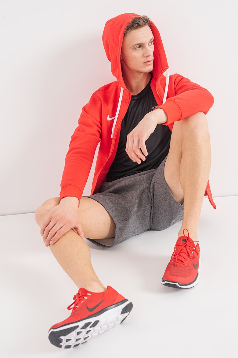 Nike Худи с цип и джобове - Червен - Pepit.bg