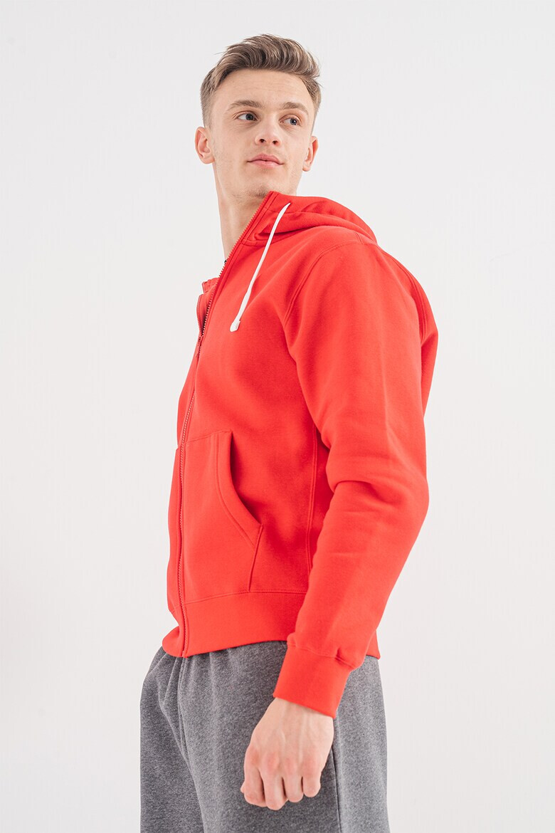 Nike Худи с цип и джобове - Червен - Pepit.bg