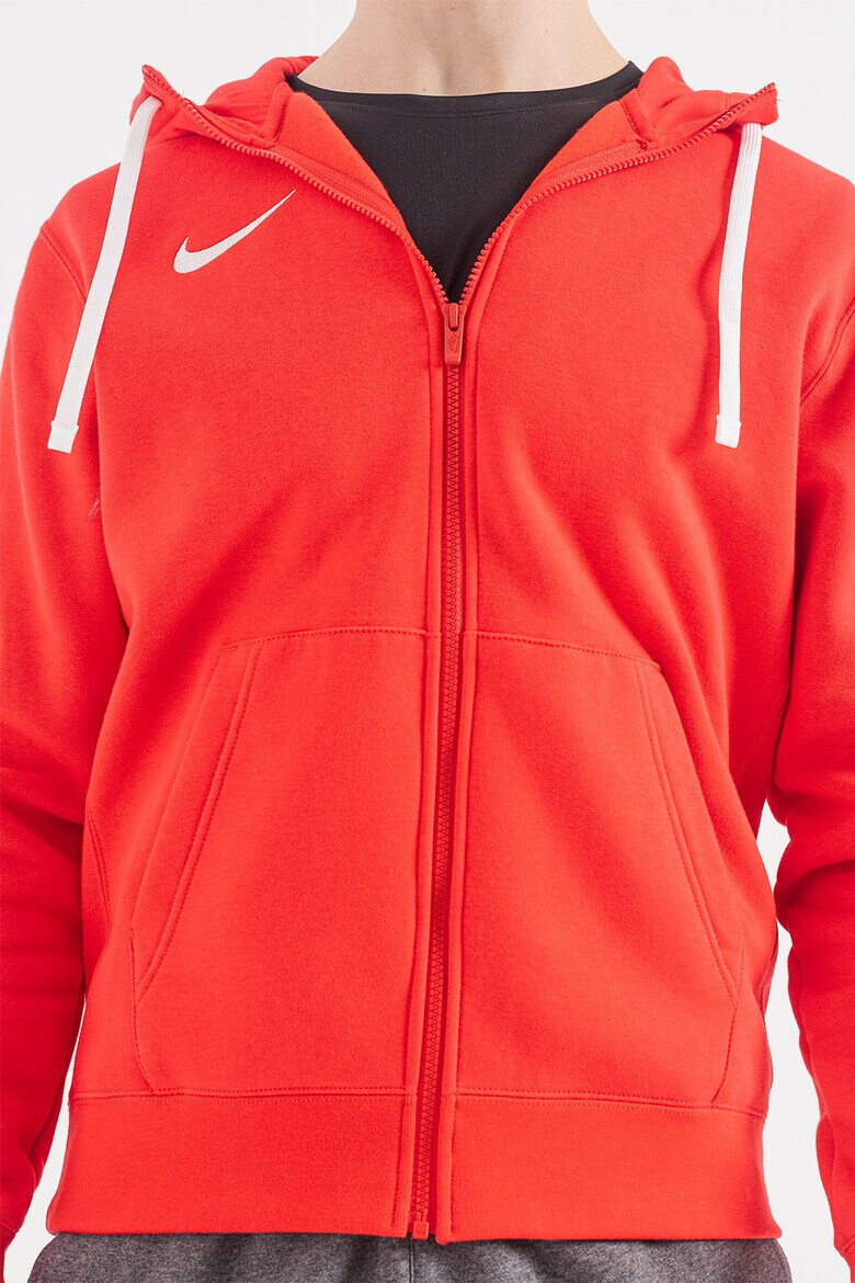 Nike Худи с цип и джобове - Червен - Pepit.bg