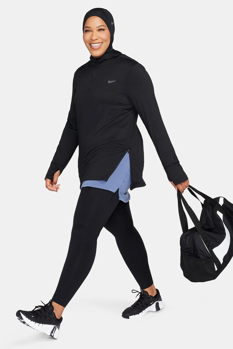 Nike Худи Swift Element с къс цип - за бягане - Pepit.bg