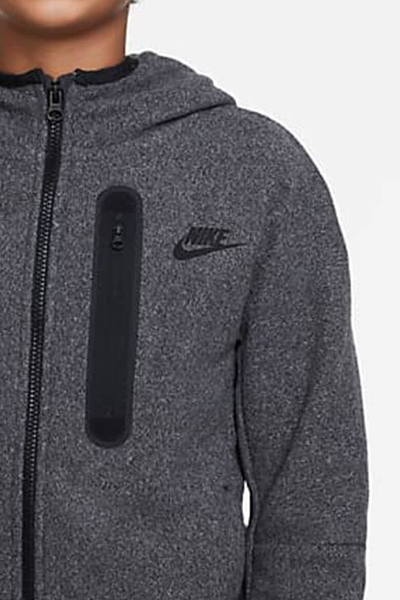 Nike Худи Tech Winterziled с цип и джоб на гърдите - Pepit.bg